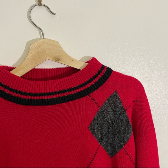 Vintage | Darian Red Knit Pull Over Sweater - Picture 2 of 11
